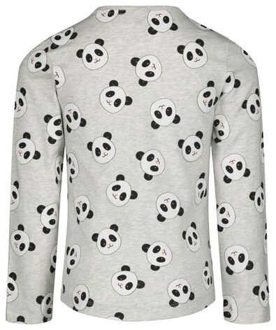 Kinder-Pyjama mit Bambus, Panda graumeliert 122/128 - 23060603 - HEMA