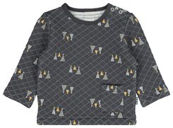 Newborn-Sweatshirt, Steppstruktur grau grau - 1000021456 - HEMA