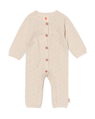 newborn jumpsuit ajour ecru - 1000032582 - HEMA