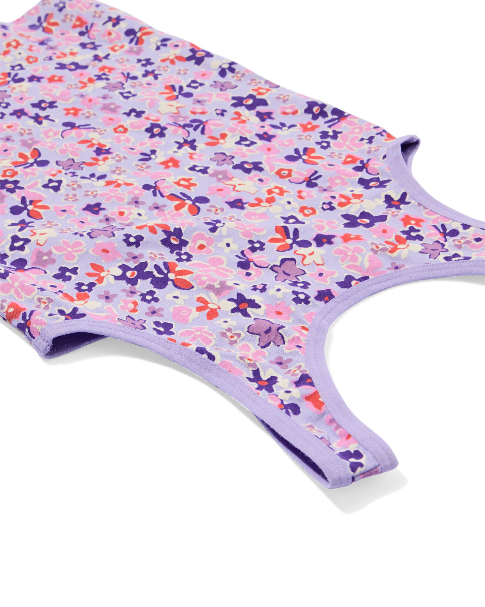 kinderhemden stretch katoen bloemen - 2 stuks roze roze - 19300440PINK - HEMA