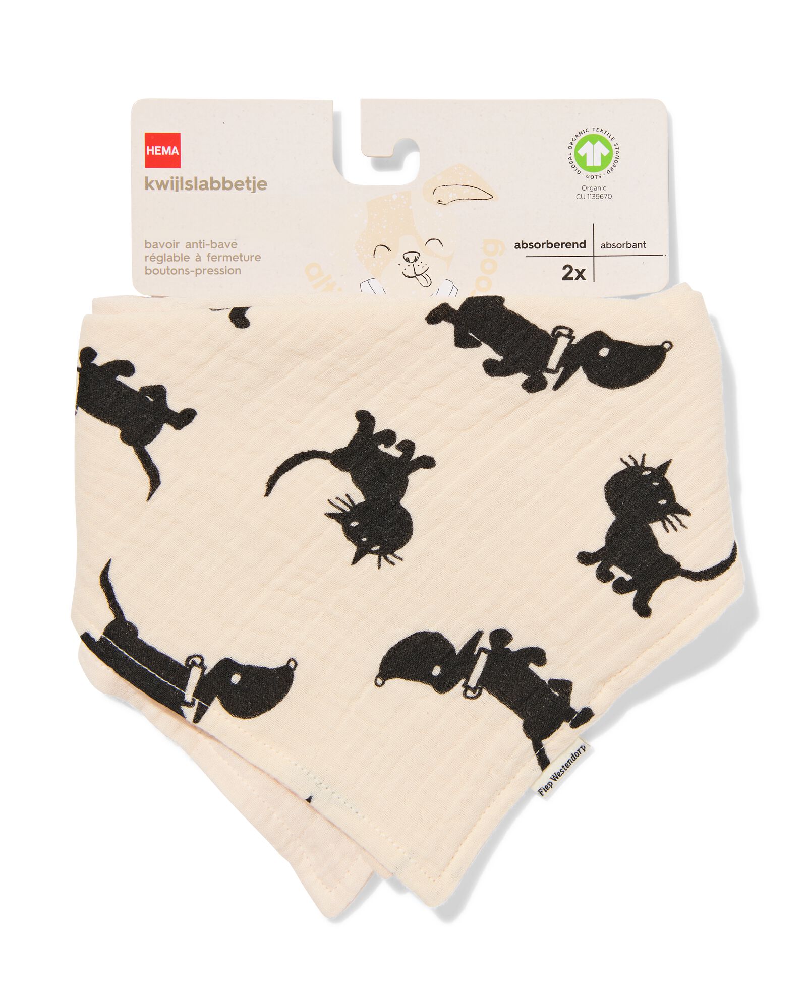 Takkie slabbetjes - 2 stuks - 33304460 - HEMA