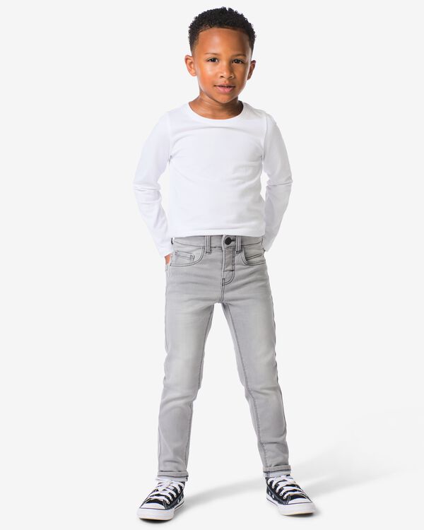 kinder broek jogdenim skinny fit grijs grijs - 1000028292 - HEMA