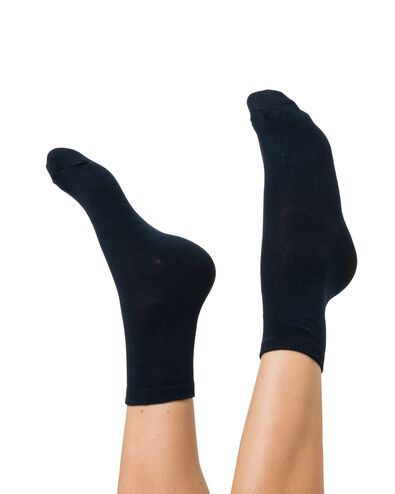 5er-Pack Damen-Socken dunkelblau 35/38 - 4230181 - HEMA