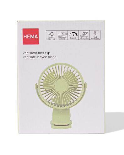 ventilateur &agrave; pince ⌀13,5cm vert - 80200041 - HEMA