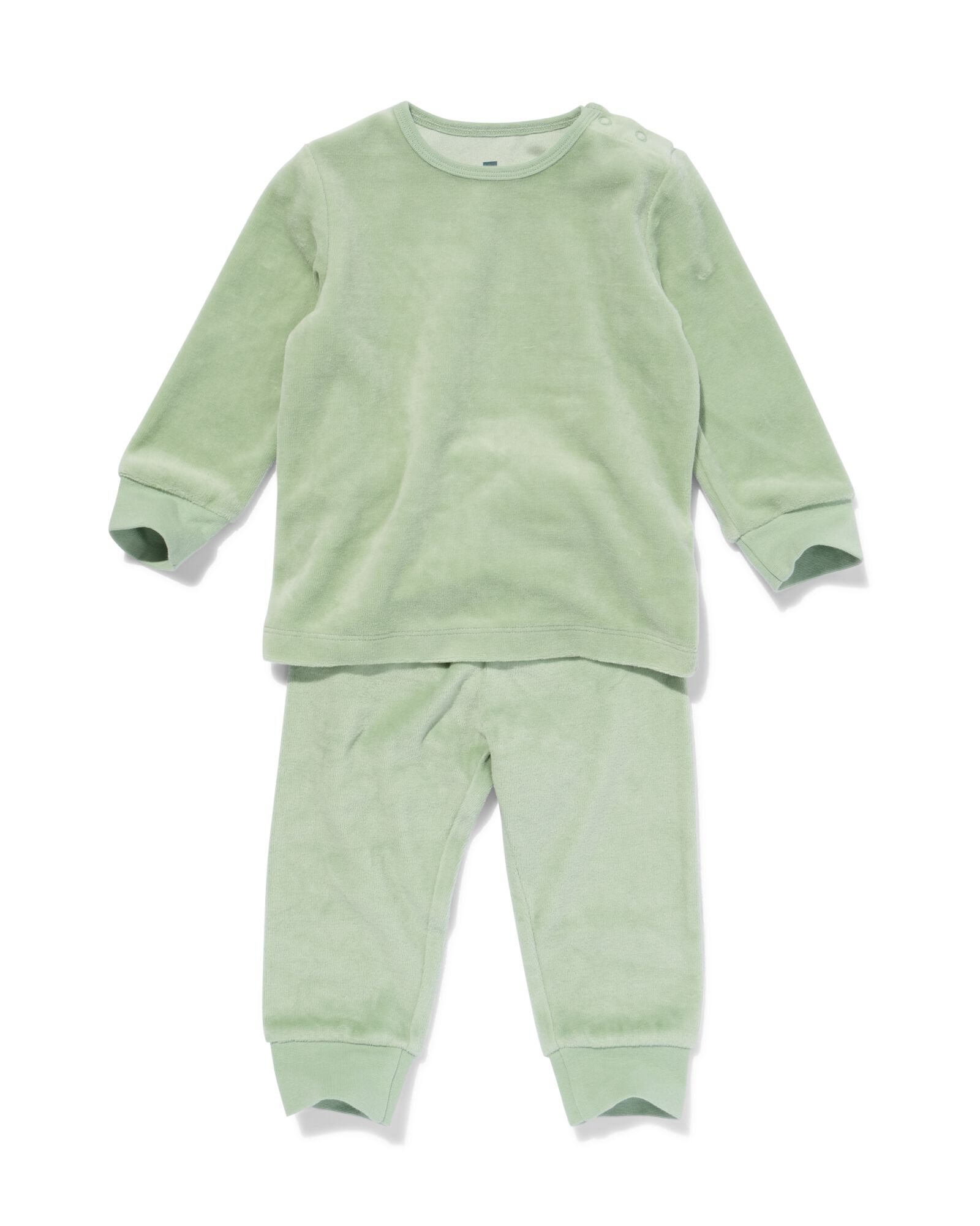 pyjama velours vert clair - 33313630LIGHTGREEN - HEMA