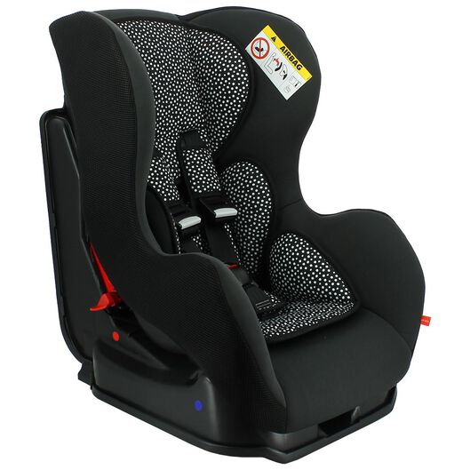Auto-Kindersitz, 0 – 25 kg, schwarz/weiße Punkte - 41700005 - HEMA