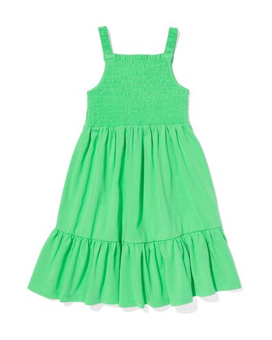 Kinder-Kleid, gesmokt, Blumen grün grün - 30866715GREEN - HEMA