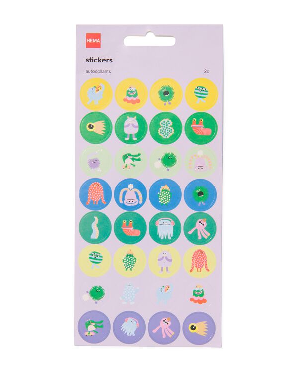 stickervellen monsters - 15900132 - HEMA
