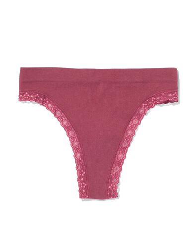 string femme sans coutures côte rose foncé S - 19660221 - HEMA
