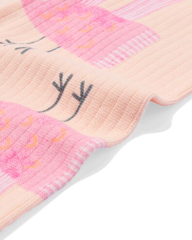 babyleggings rib vogels - 2 stuks zalmroze zalmroze - 33057670SALMONPINK - HEMA