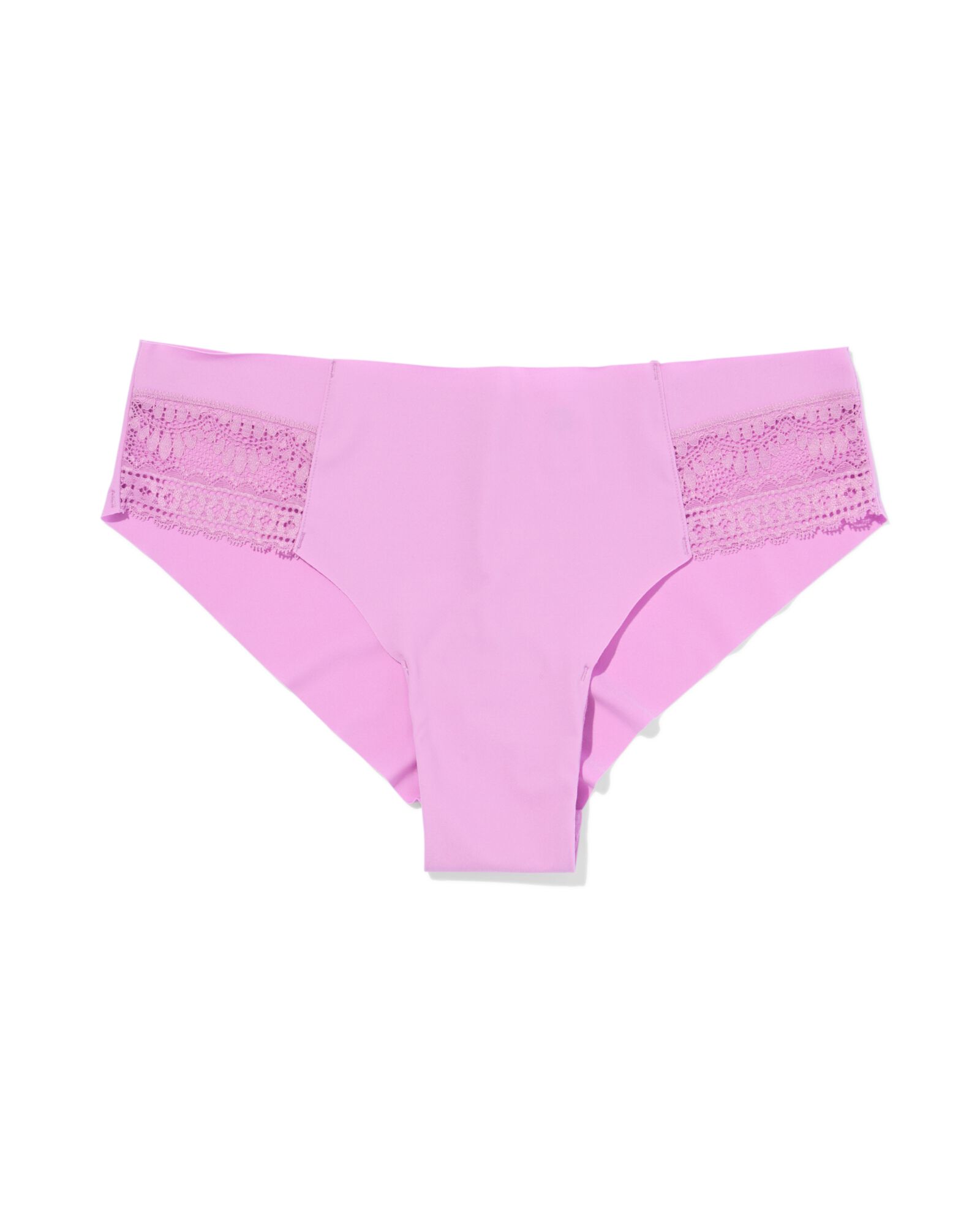 slip br&eacute;silien microfibre avec empi&egrave;cement en dentelle violet - 19601044PURPLE - HEMA