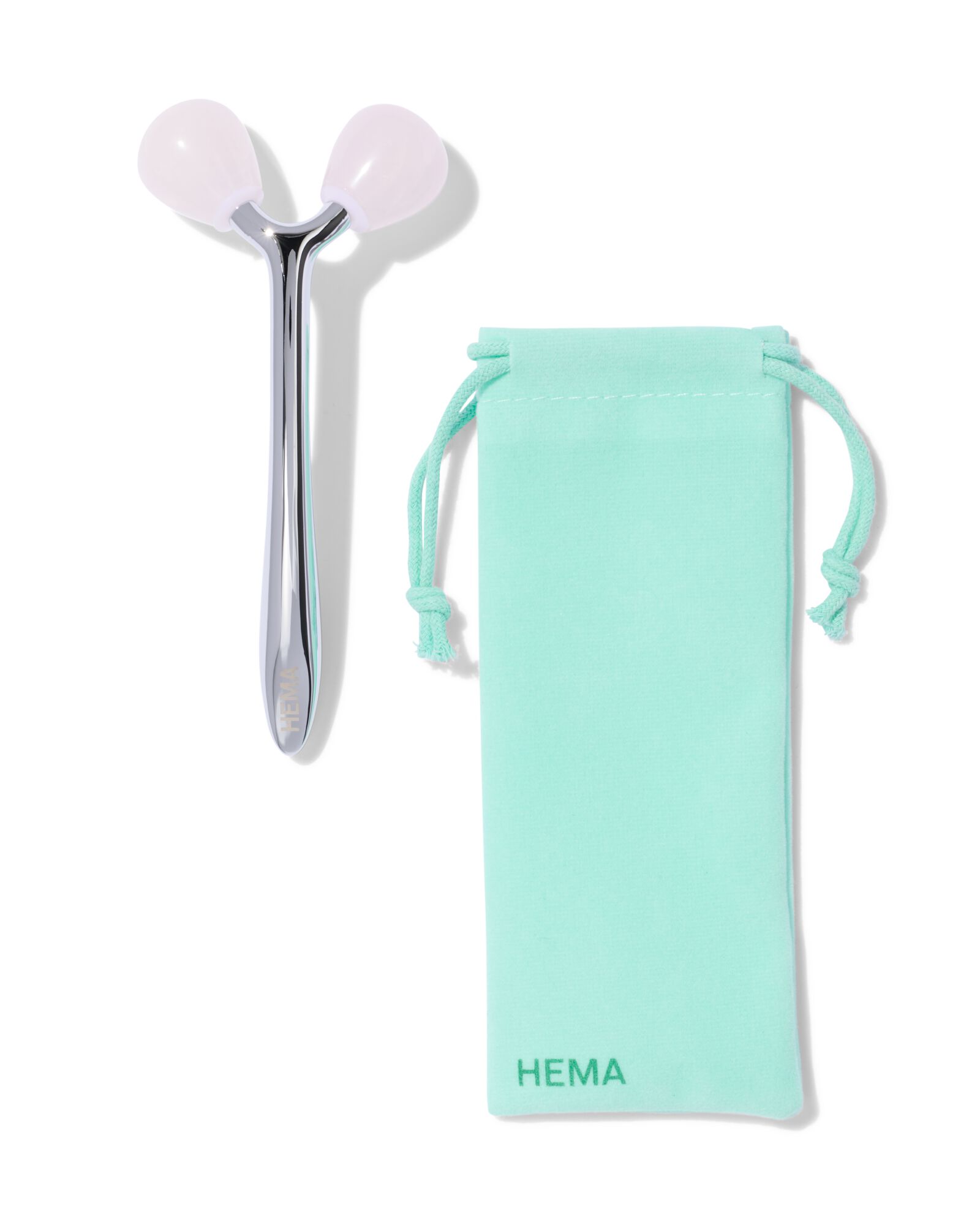 gezichtsmassage roller met bewaarzakje - 17840055 - HEMA
