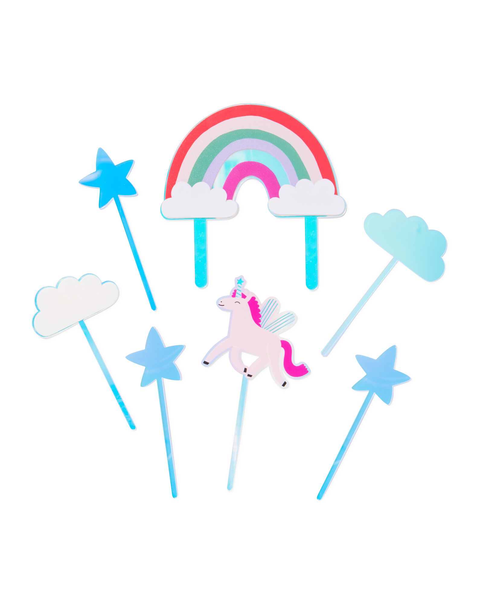 Wiederverwendbare Tortenaufleger Regenbogen 7-teilig - 14250167 - HEMA