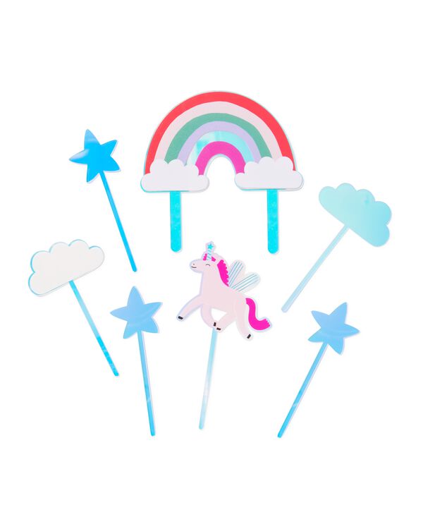 Wiederverwendbare Tortenaufleger Regenbogen 7-teilig - 14250167 - HEMA