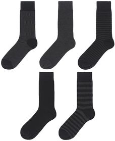5er-Pack Herren-Socken, mit Baumwolle schwarz schwarz - 1000028310 - HEMA