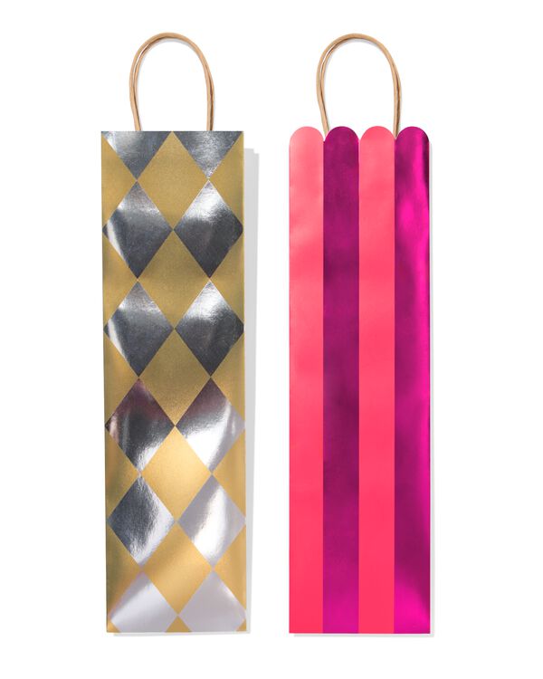 Weintasche, 10,5 x 10,5 x 45 cm, metallisch - 14700552 - HEMA