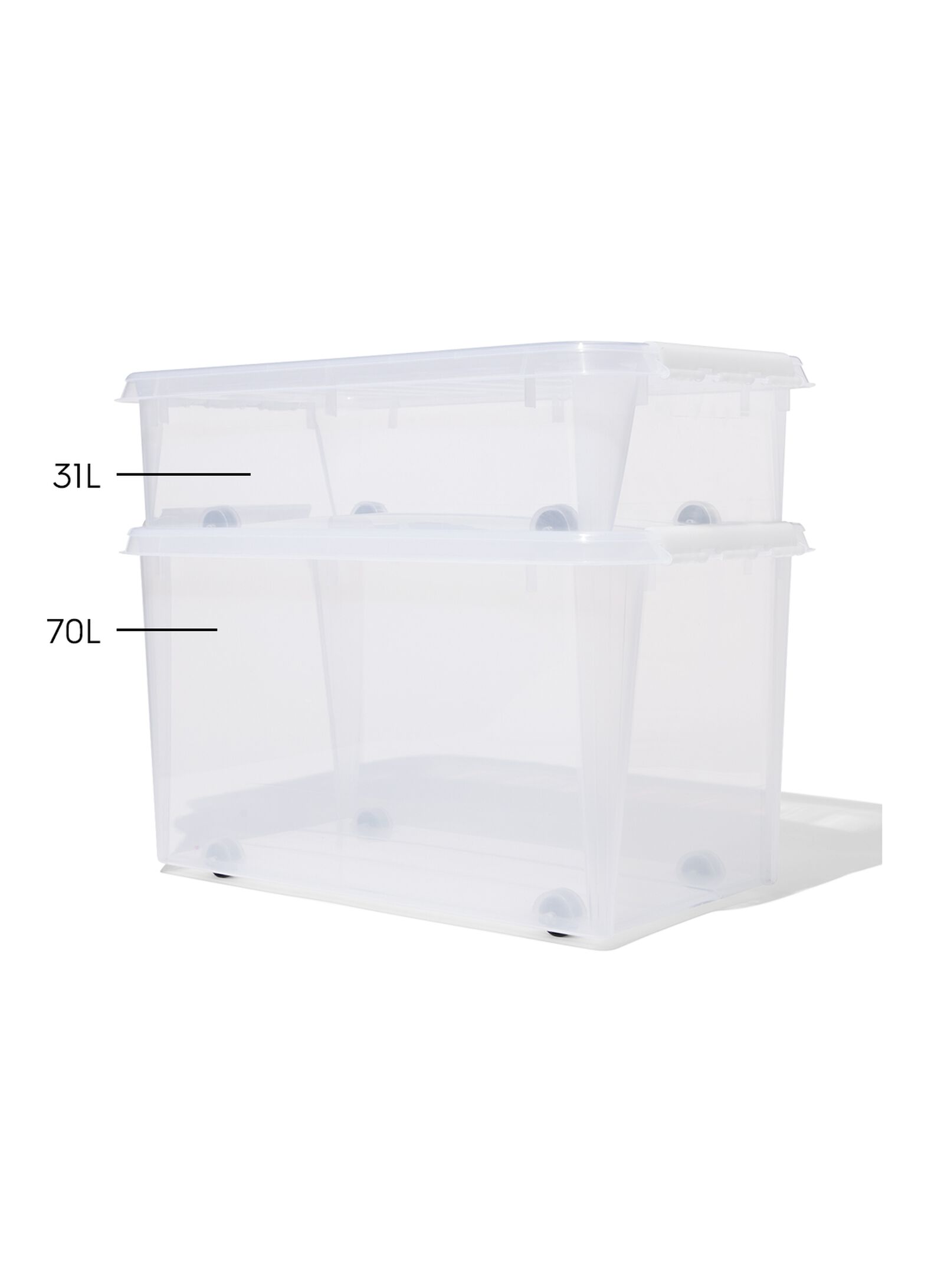 bo&icirc;te de rangement 70L Paris transparent 72x40x38 72 x 40 x 38 Paris - 39890002 - HEMA