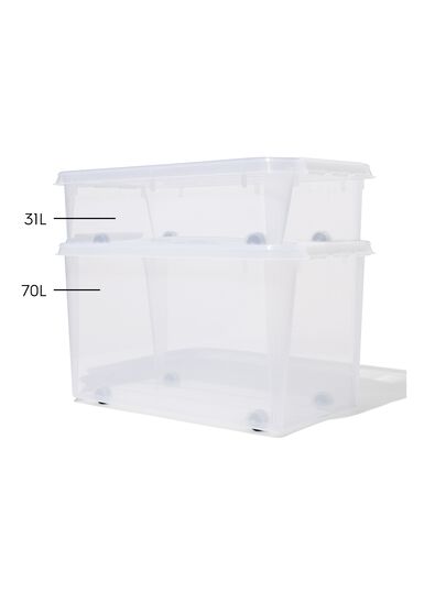bo&icirc;te de rangement 70L Paris transparent 72x40x38 72 x 40 x 38 Paris - 39890002 - HEMA