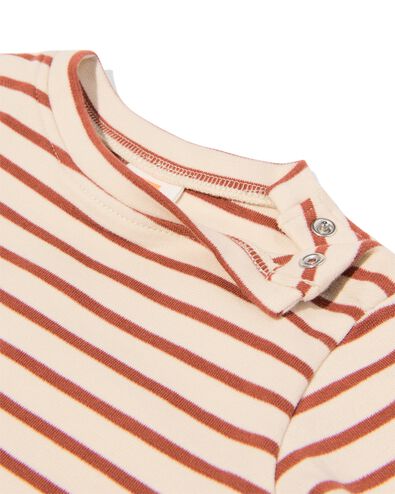 baby T-shirt jersey strepen  ecru ecru - 33180570ECRU - HEMA