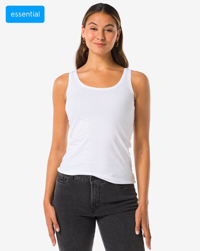 Damen-Top, Biobaumwolle wei&szlig; - 1000004702 - HEMA