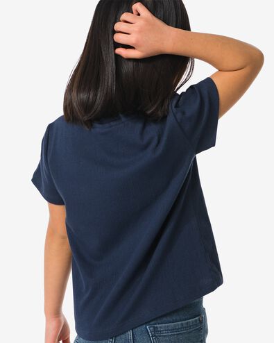 Kinder-T-Shirt, mit Ring dunkelblau 86/92 - 30841160 - HEMA