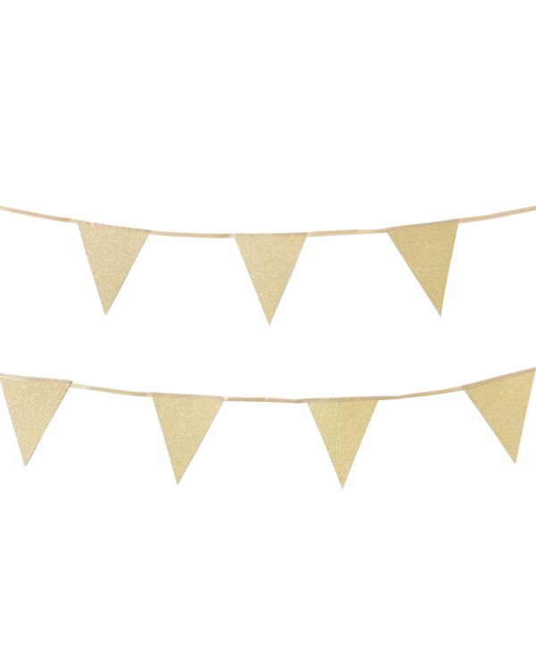 guirlande de fanions carton dor&eacute; 4m - 14280215 - HEMA