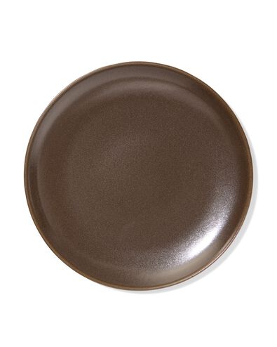 assiette ronde ⌀ 26 cm PUUR &eacute;mail r&eacute;actif brun fonc&eacute; - 9650400 - HEMA