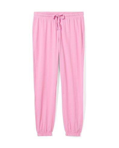 pantalon de pyjama femme avec coton  rose fluorescent rose fluorescent - 23470360FLUORPINK - HEMA