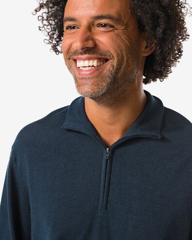 herentrui Frank merinowol donkerblauw donkerblauw - 2116960DARKBLUE - HEMA