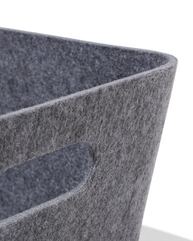 Aufbewahrungskorb 36 &times; 27 &times; 16 cm, L Filz, Grau - 39800089 - HEMA