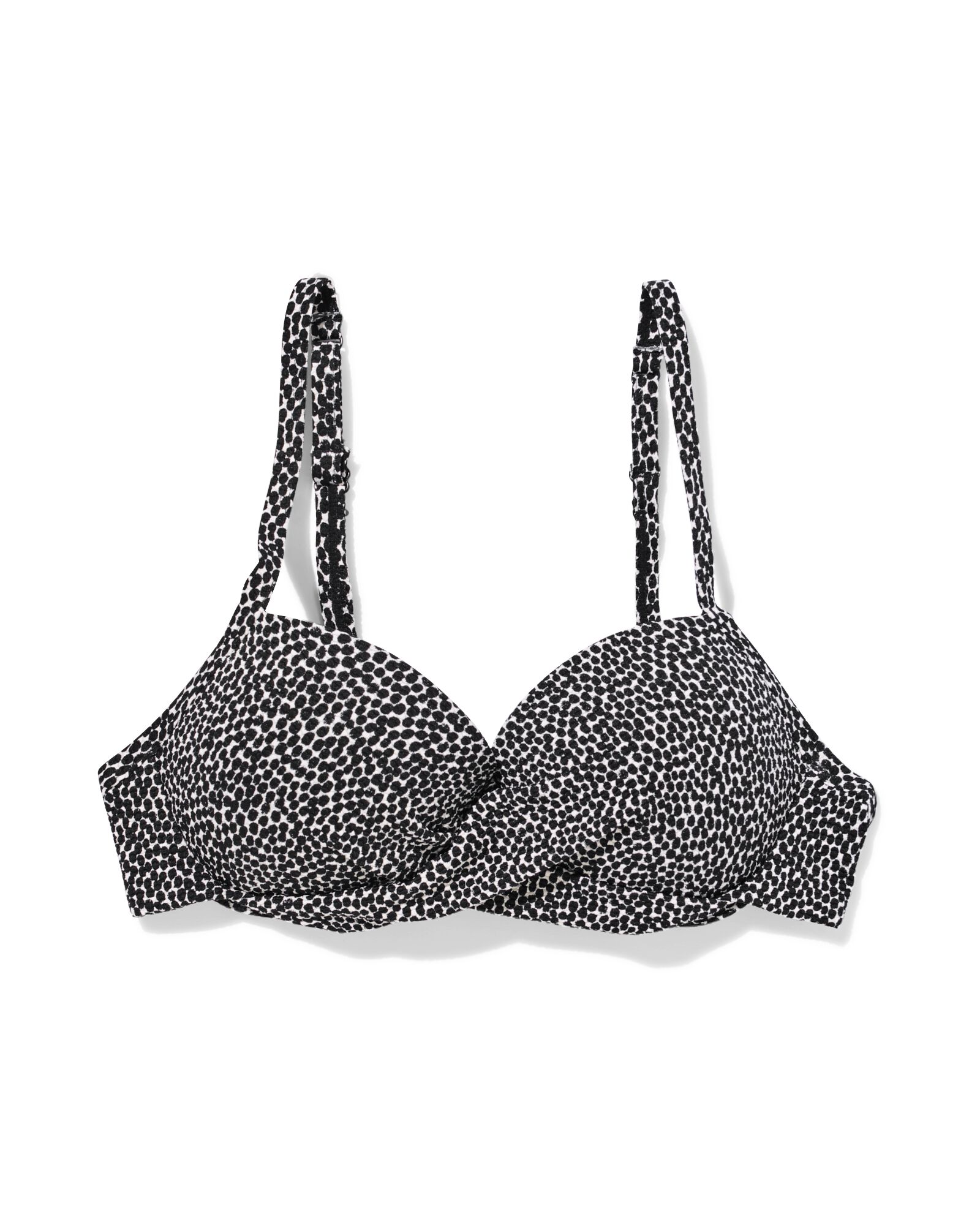 Damen-Bikinioberteil Push-up schwarz/wei&szlig; schwarz/wei&szlig; - 22360570BLACKWHITE - HEMA