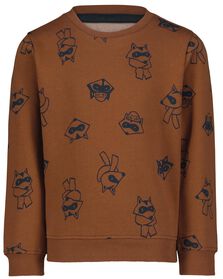 Kinder-Sweatshirt, Waschbären braun braun - 1000029098 - HEMA
