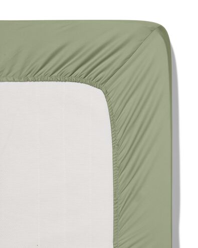 drap housse surmatelas 90x220cm coton doux vert - 5180086 - HEMA