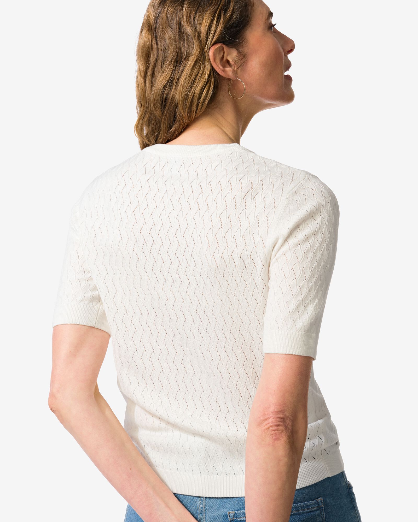 pull femme Fally maille fine blanc - 36207860WHITE - HEMA