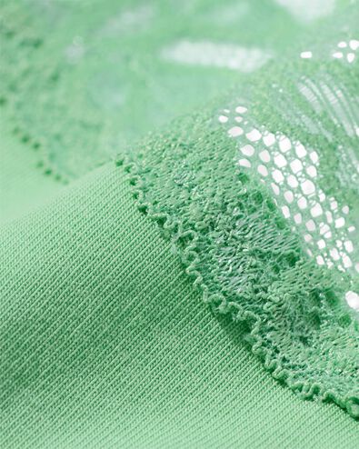 string femme coton avec dentelle vert XL - 19630150 - HEMA