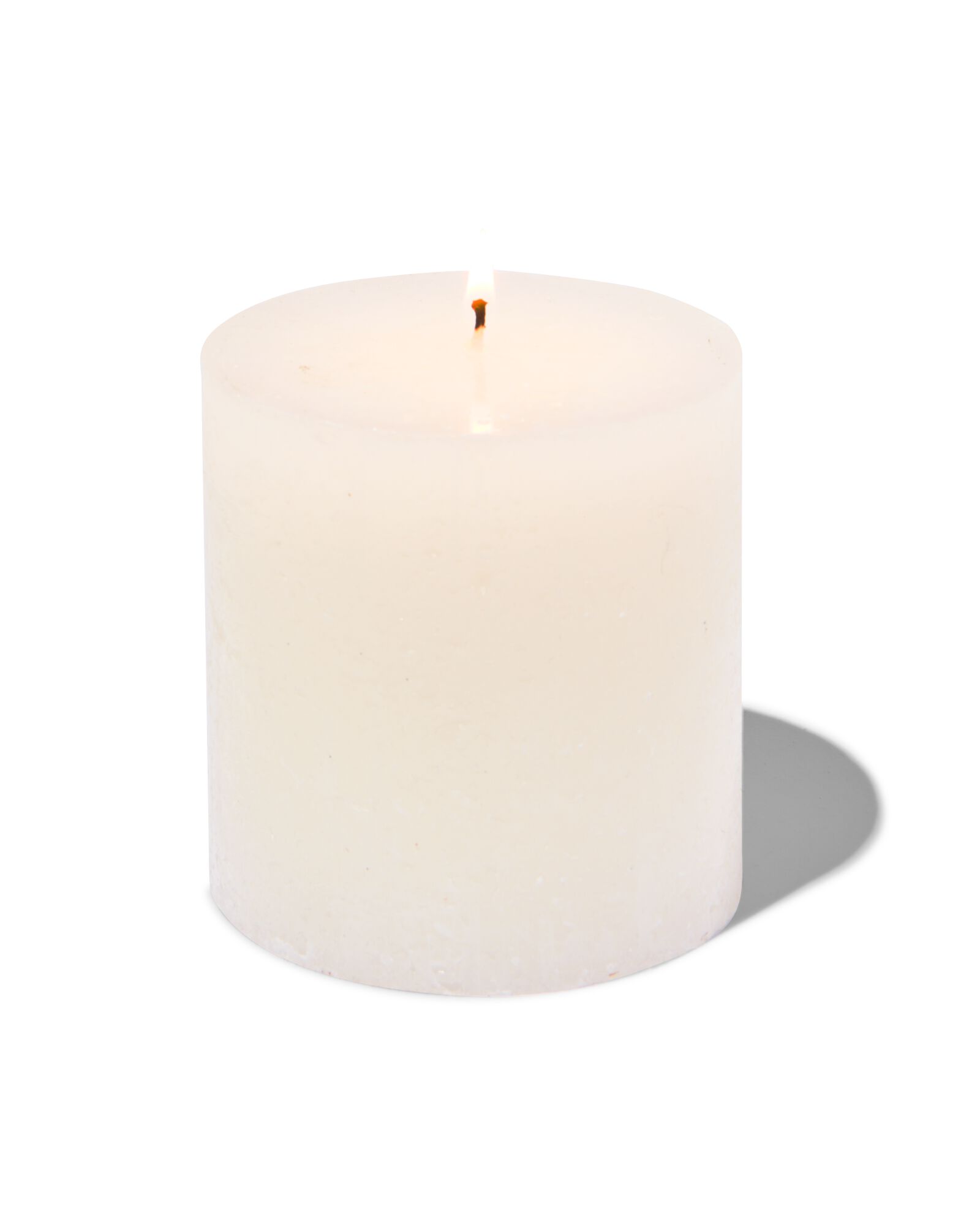 bougie rustique 10x10 cm ivoire 10 x 10 - 13503163 - HEMA