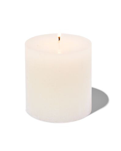 bougie rustique 10x10 cm ivoire 10 x 10 - 13503163 - HEMA