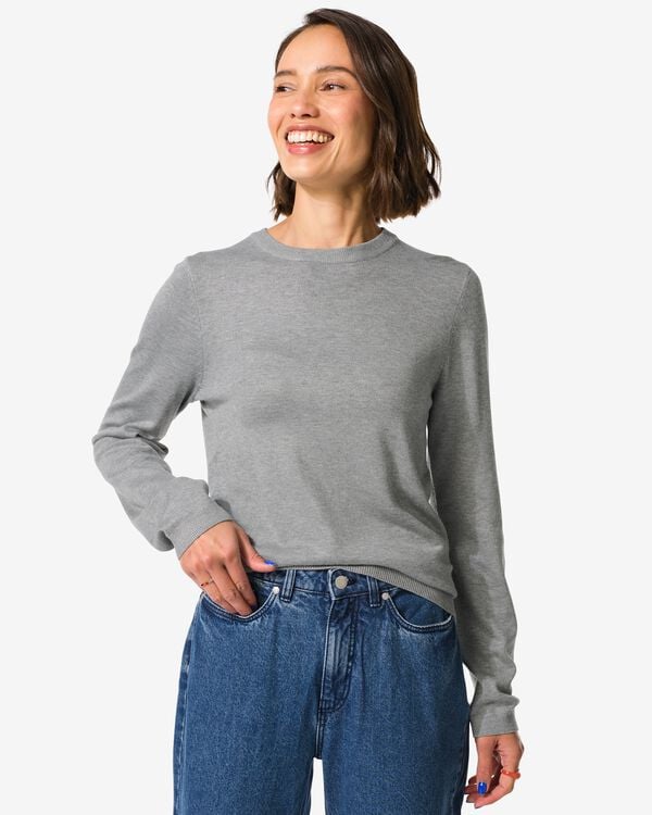 Damenpullover Lila hellgrau hellgrau - 36251275LIGHTGREY - HEMA