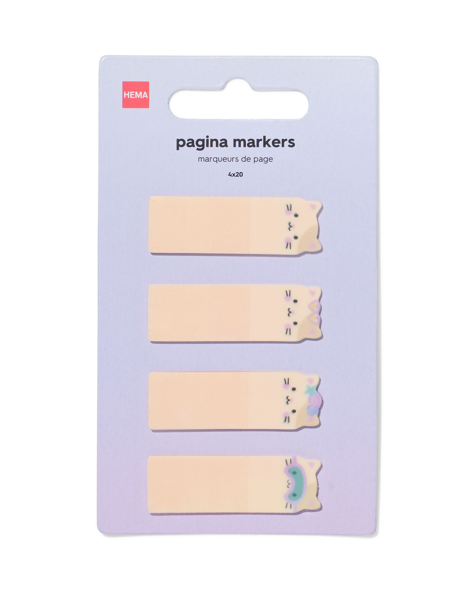 paginamarkers strand - 4 stuks - 14800551 - HEMA