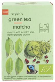 20 sachets de thé vert matcha bio - 17190010 - HEMA
