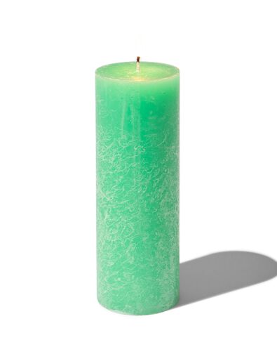 bougies rustiques vert 7 x 19 - 13502993 - HEMA