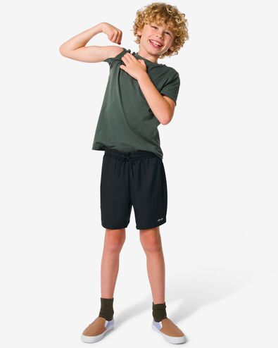 pantalon de sport court enfant noir 110/116 - 36090370 - HEMA