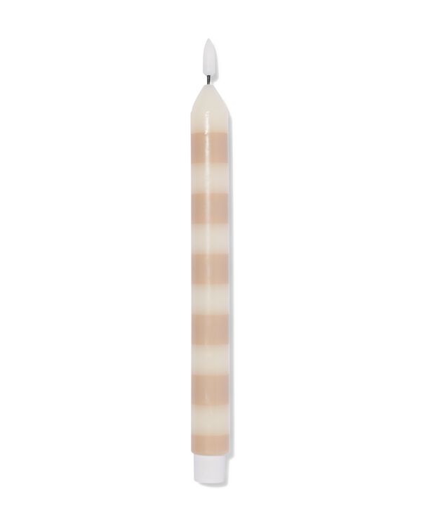 bougie longue LED ⌀2,3x29cm rayures ivoire-bleu - 13550153 - HEMA