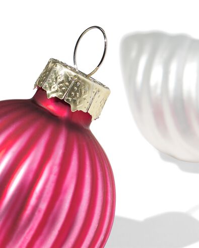 kerstballen figuren 10.5cm glas rood - 9 stuks - 25100193 - HEMA