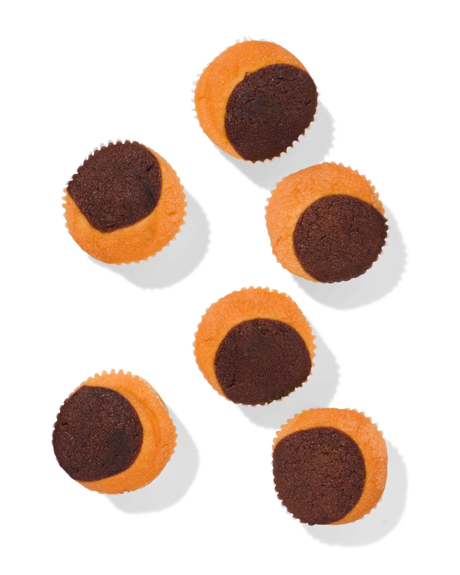 mini marmer cupcakejes - 6 stuks - 10801033 - HEMA