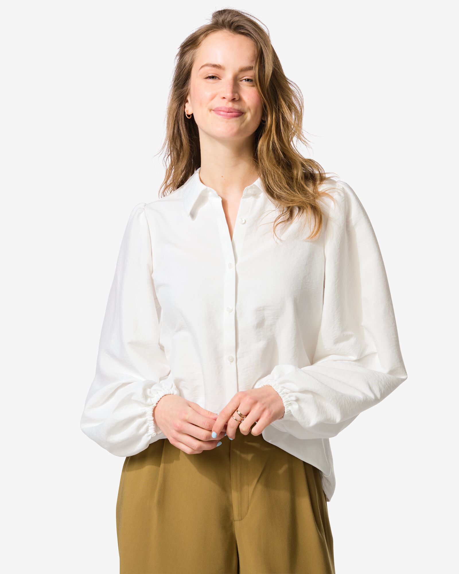 damesblouse Day  wit wit - 36207450WHITE - HEMA