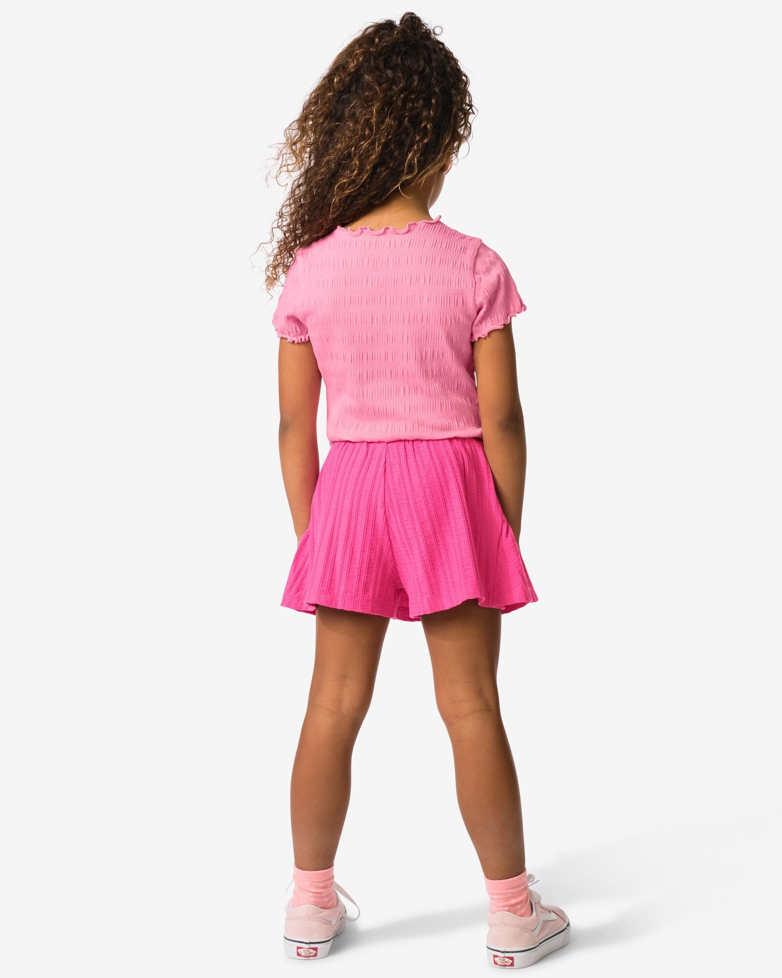 kinderbroekrok A-lijn rib donkerroze donkerroze - 30849624DARKPINK - HEMA