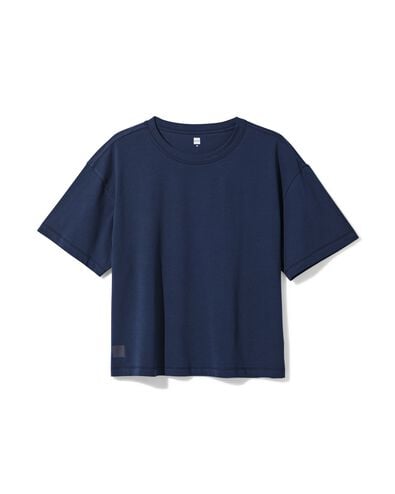 t-shirt femme boxy fit bleu fonc&eacute; bleu fonc&eacute; - 36000394DARKBLUE - HEMA