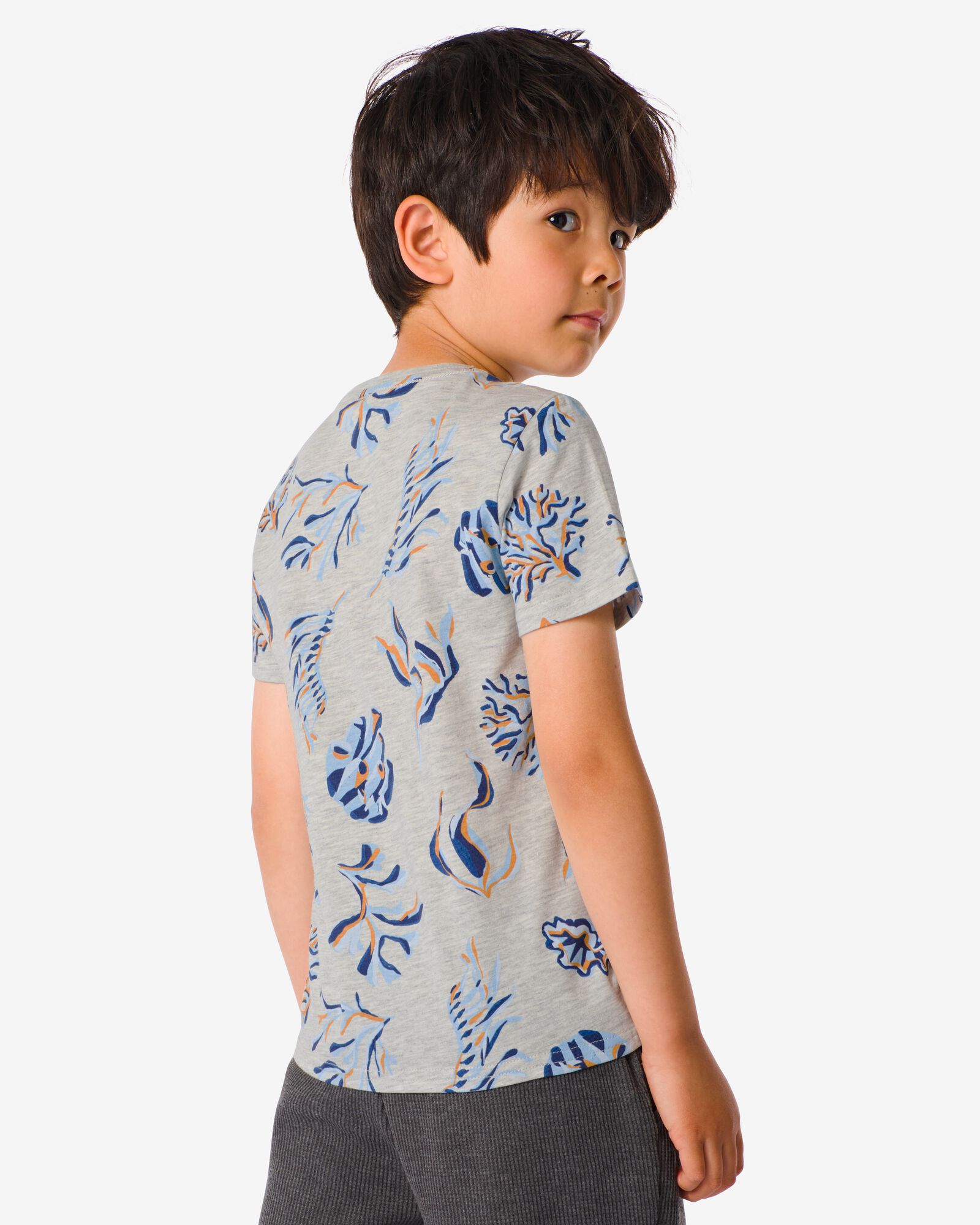 Kinder-T-Shirt, Korallen blau - 1000031664 - HEMA