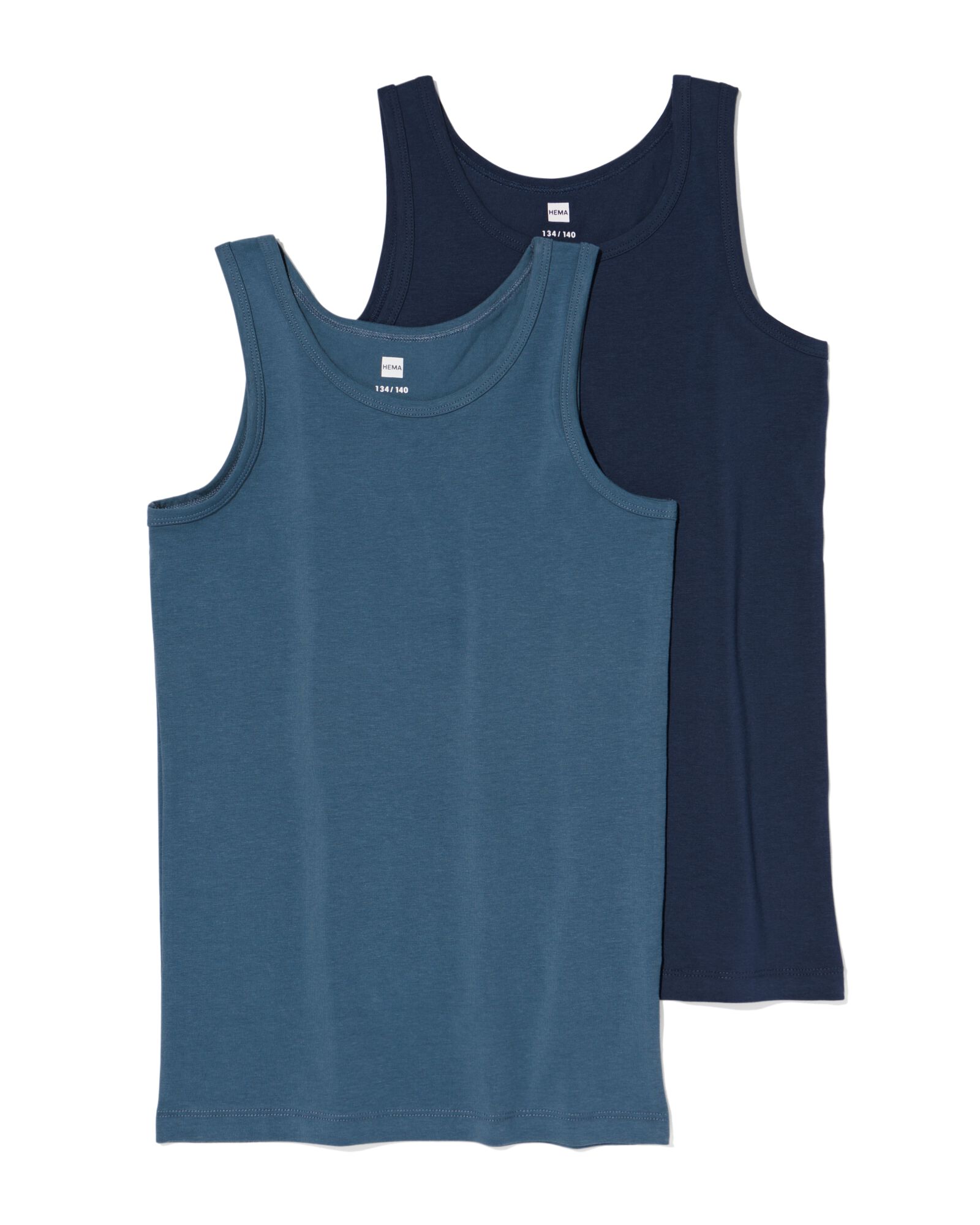 2er-Pack Kinder-Hemden, Basic, Baumwolle/Elasthan blau blau - 19280790BLUE - HEMA